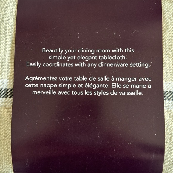 Cotton tablecloth Life At Home 60” x 102” - Picture 3 of 5